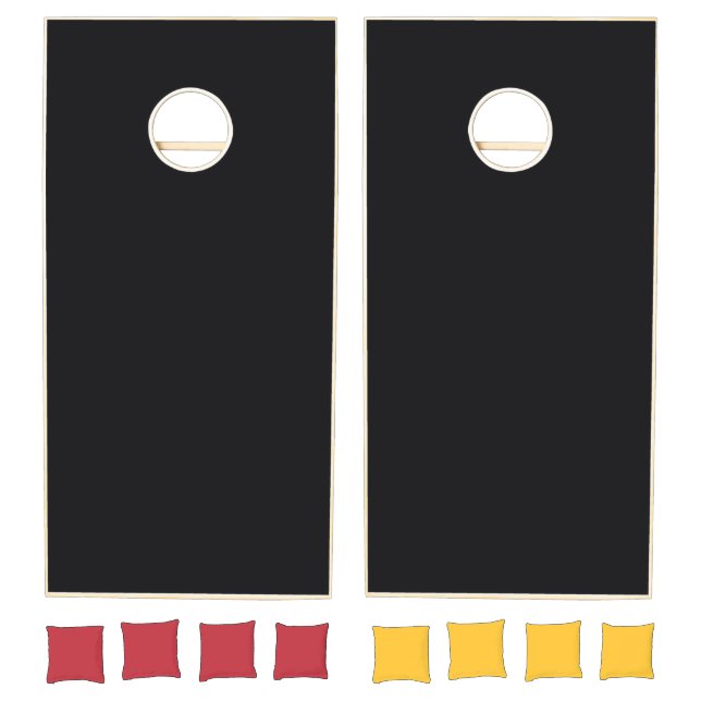 Jet Black Solid Color Cornhole Set (Set)