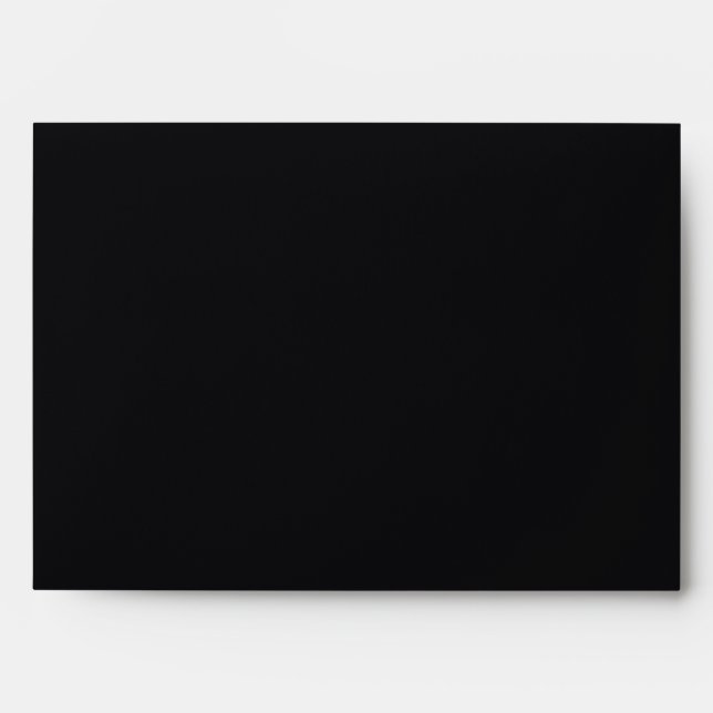 Jet Black Solid Color Envelope (Front)