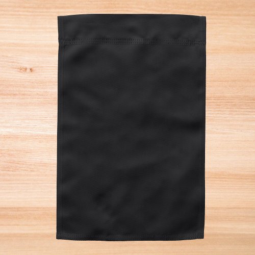 Jet Black Solid Color Garden Flag