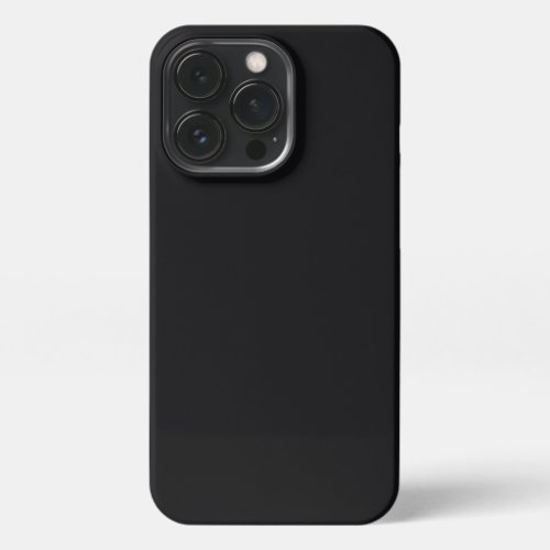 Jet Black Solid Color iPhone 13 Pro Case