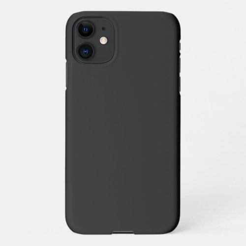 Jet Black Solid Color iPhone 11 Case