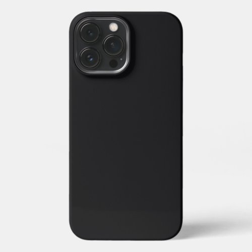 Jet Black Solid Color iPhone 13 Pro Max Case