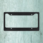 Jet Black Solid Color License Plate Frame<br><div class="desc">Jet Black Solid Color</div>