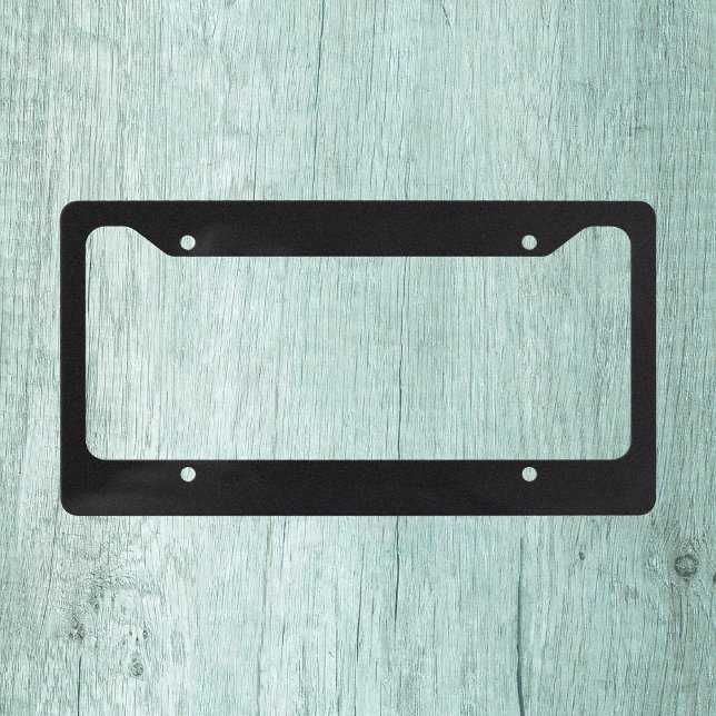 Jet Black Solid Color License Plate Frame (Creator Uploaded)