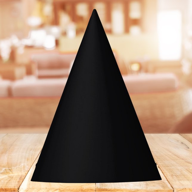 Jet Black Solid Color Party Hat (Creator Uploaded)