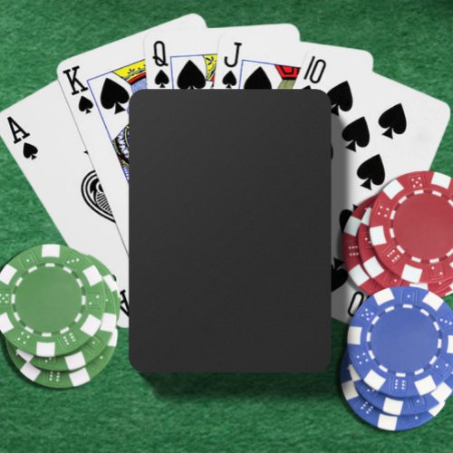 Jet Black Solid Color Simple Minimalist Poker Cards