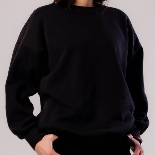 Jet Black Solid Color Simple Minimalist Sweatshirt