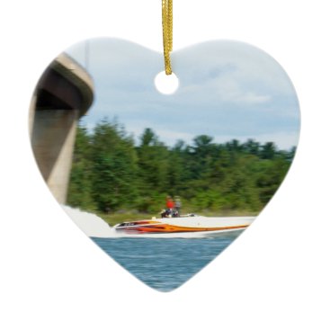 Jet Boats on a run, St Joseph Island Ceramic Ornament Jet Boats on a run, St Joseph Island Ceramic Ornament