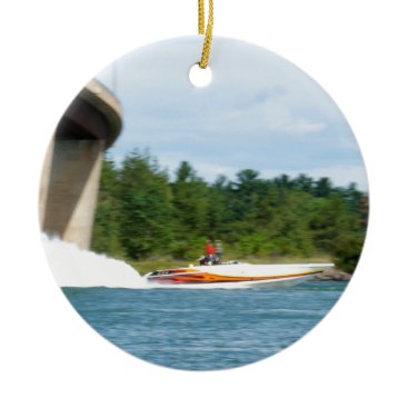 Jet Boats on a run, St Joseph Island Ceramic Ornament Jet Boats on a run, St Joseph Island Ceramic Ornament