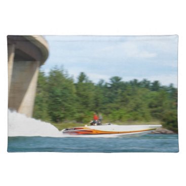 Jet Boats on a run, St Joseph Island Cloth Placemat Jet Boats on a run, St Joseph Island Cloth Placemat
