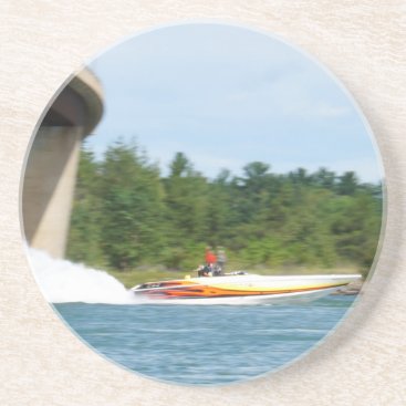 Jet Boats on a run, St Joseph Island Sandstone Coaster Jet Boats on a run, St Joseph Island Sandstone Coaster