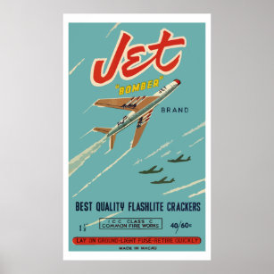 Jet Bomber (Vintage Chinese Firecracker) Poster