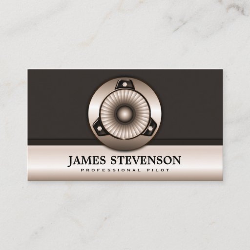 Customizable Professional Pilot Jet Charter Business Cards