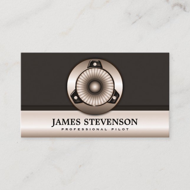 Jet Charter Professional Pilot Business Cards (Front)