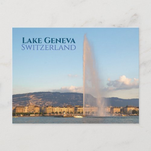 Jet dEau Geneva Water Fountain Postcard