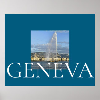 Jet d'Eau in Geneva Poster