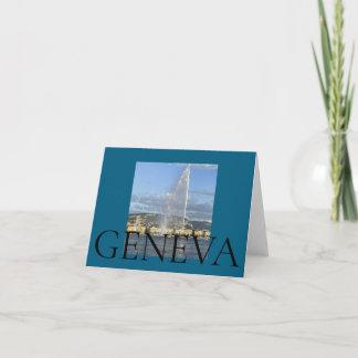 Jet d'Eau in Geneva  Thank You Card