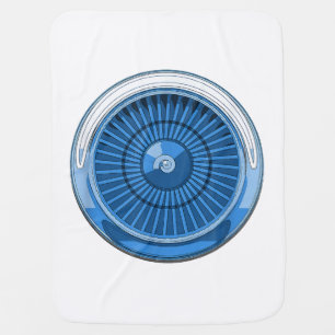 Jet Engine Baby Blanket