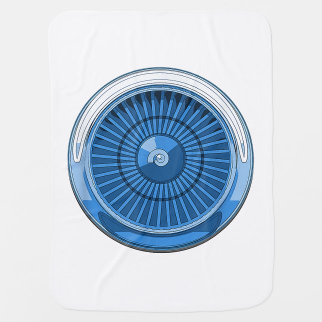 Jet Engine Baby Blanket (Front)