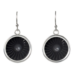 Jet Engine Drop Earrings