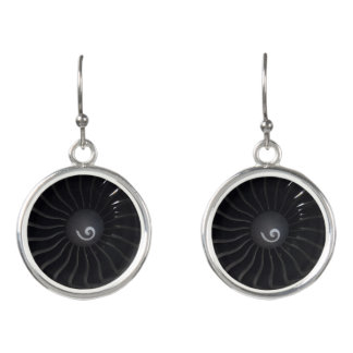 Jet Engine Drop Earrings