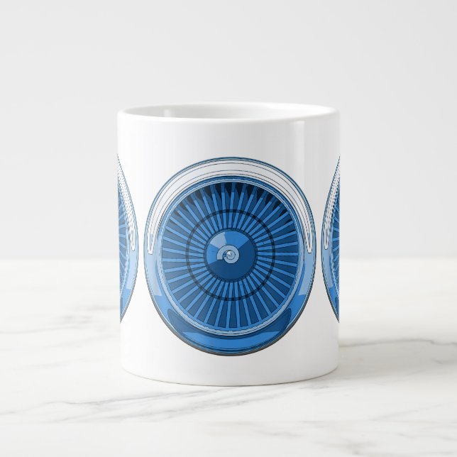 Jet Engine Giant Coffee Mug (Front)