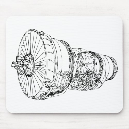 Jet engine mouse pad