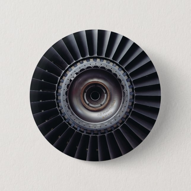 Jet Engine Pinback Button (Front)