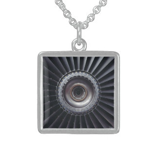 Jet Engine Sterling Silver Necklace