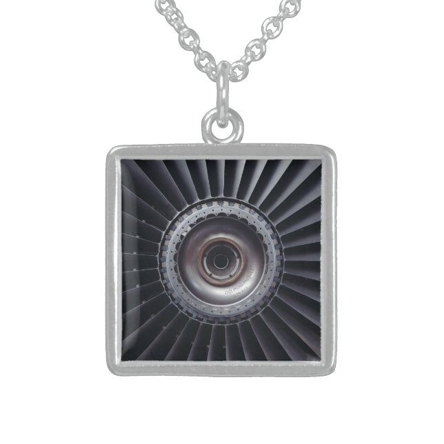 Jet Engine Sterling Silver Necklace (Front)