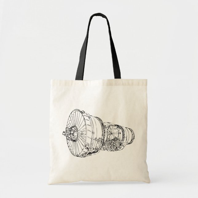 Jet engine tote bag (Front)