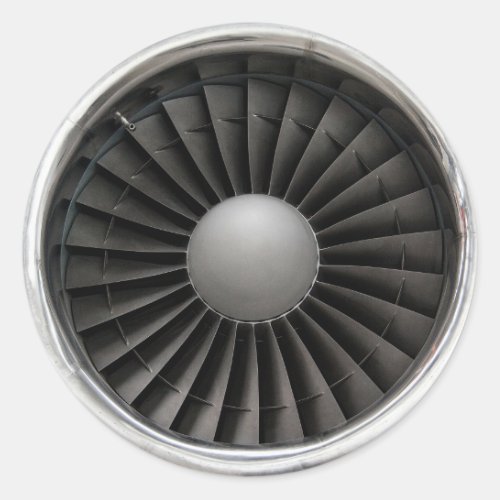 Jet Engine Turbine Fan Classic Round Sticker