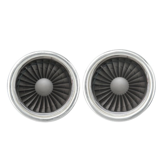 Jet Engine Turbine Fan Cufflinks (Front)