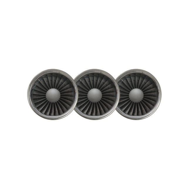 Jet Engine Turbine Fan Golf Ball Marker (3 Up)