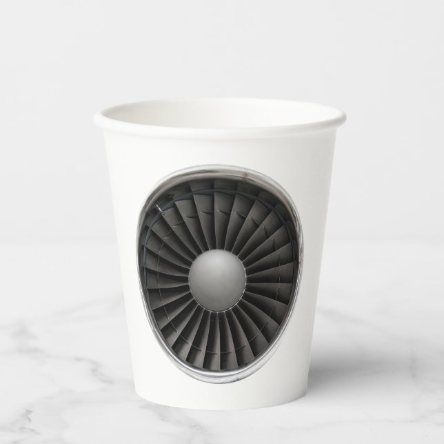 Jet Engine Turbine Fan Paper Cups (Front)
