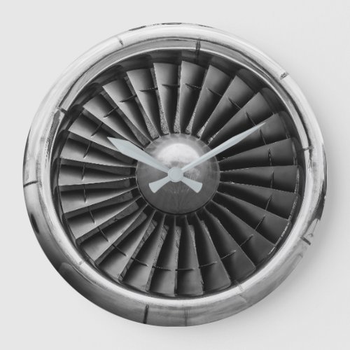 Jet Engine Turbine Large Clock