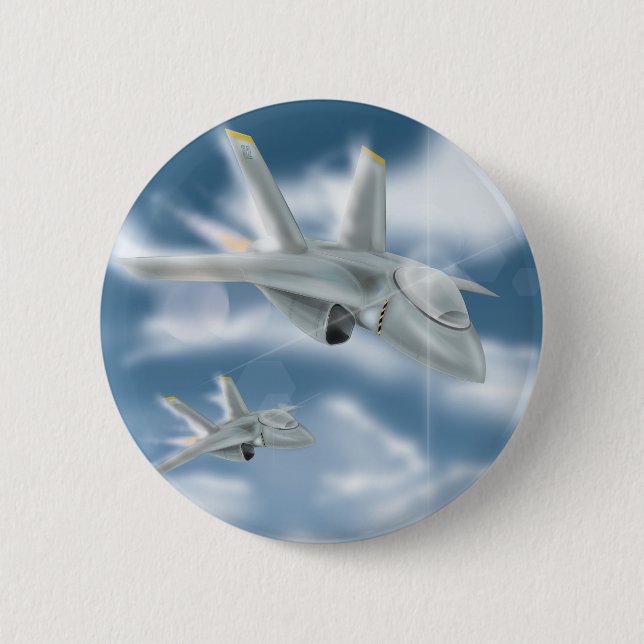 Jet Fighter Aircraft Button (Front)