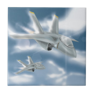 Jet Fighter Aircraft Ceramic Tile