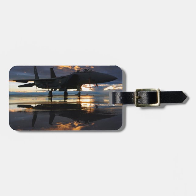 Jet Fighter Aircraft Pilot Wings Destiny Luggage Tag (Front Horizontal)