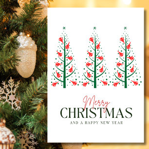 Jet Fighter Airplane Christmas Tree Photo Aviation Holiday Card