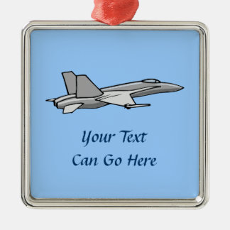 Jet Fighter F18 Hornet Airplane Plane Pilot Design Metal Ornament