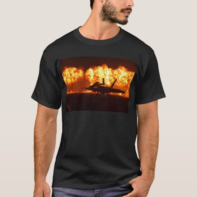 Jet Fighter Flames T-Shirt (Front)