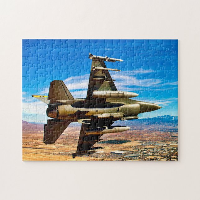 Jet Fighter over Nevada. Jigsaw Puzzle (Horizontal)
