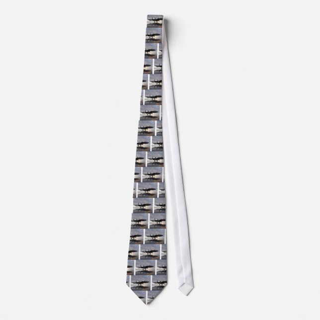 Jet Fighter Over Seas Neck Tie (Front)