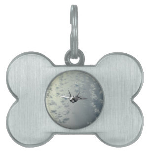Jet Fighter Over Seas Pet Tag