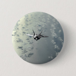 Jet Fighter Over Seas Pinback Button