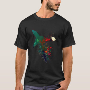 Jet fighter pilot colorful colors fighter jet mil T-Shirt