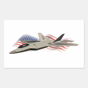 Jet Fighter Rectangular Sticker