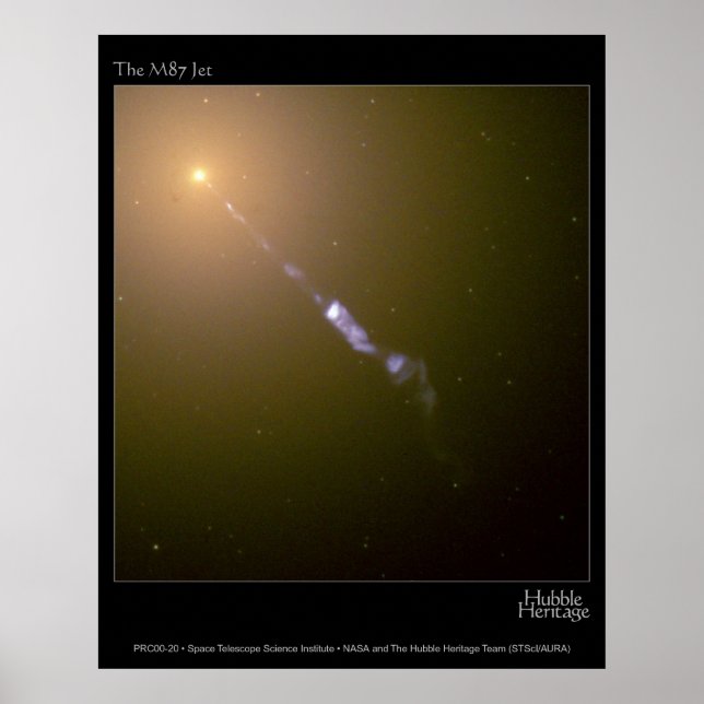Jet in M87 Hubble Telescope Photo Poster (Front)