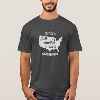 Jet Lag Design Grey Gainsboro Color T-Shirt